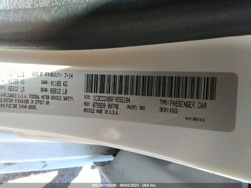 2015 CHRYSLER 200 LIMITED - 1C3CCCAB6FN555184
