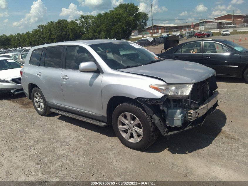 2013 TOYOTA HIGHLANDER - 5TDZK3EH1DS124105