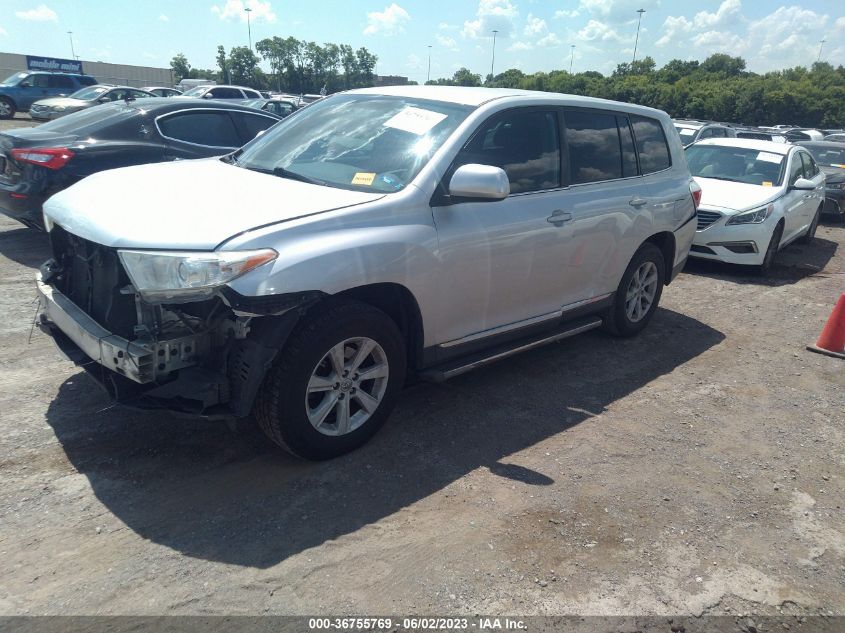 2013 TOYOTA HIGHLANDER - 5TDZK3EH1DS124105