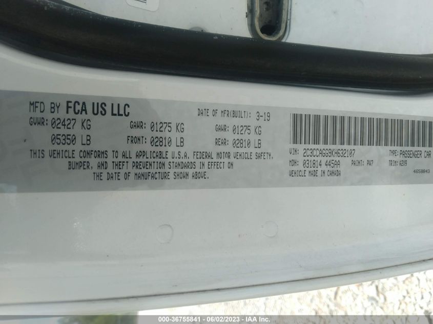 2019 CHRYSLER 300 300S - 2C3CCAGG9KH632107