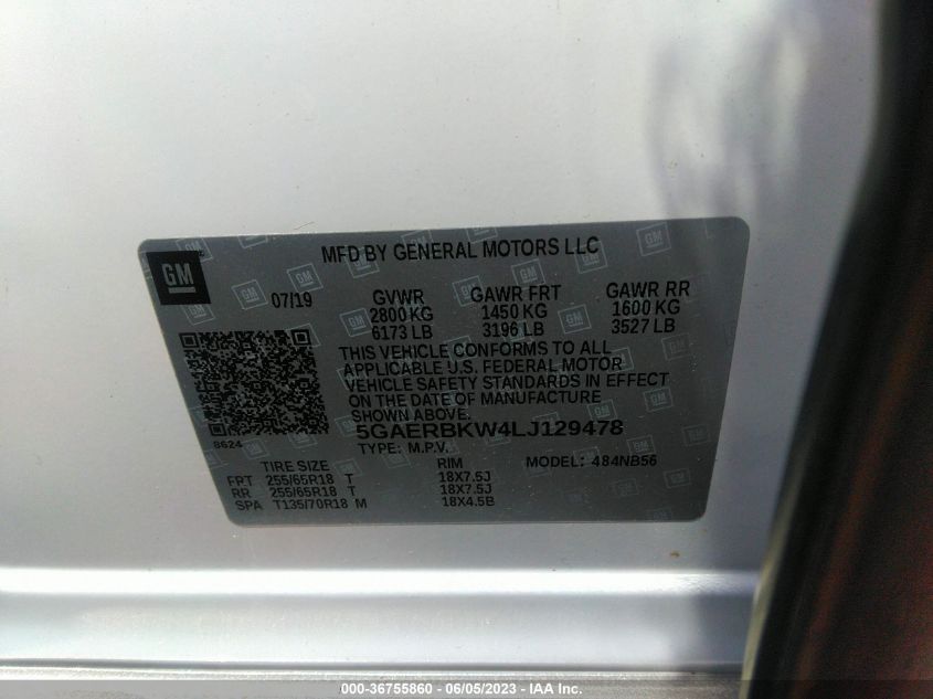 2020 BUICK ENCLAVE ESSENCE - 5GAERBKW4LJ129478