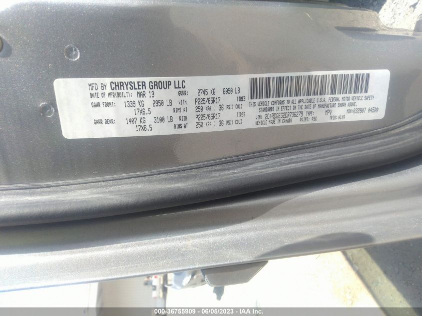 2013 DODGE GRAND CARAVAN R/T - 2C4RDGEG2DR736279