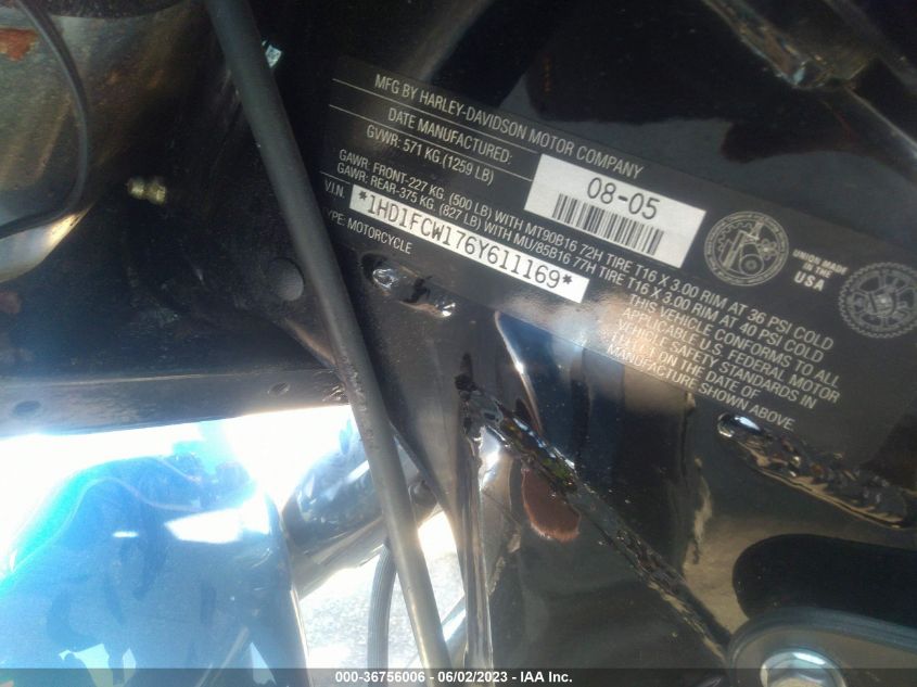 2006 HARLEY-DAVIDSON FLHTCUI - 1HD1FCW176Y611169