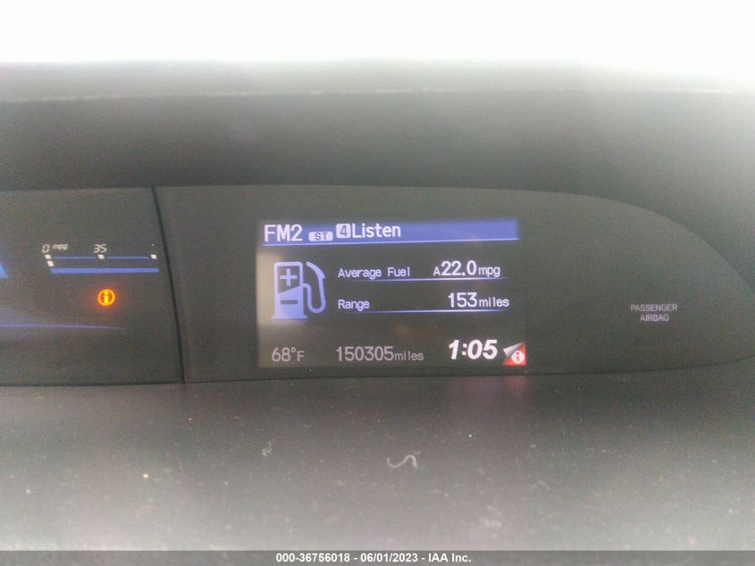 2013 HONDA CIVIC CPE EX-L 2HGFG3B09DH511536
