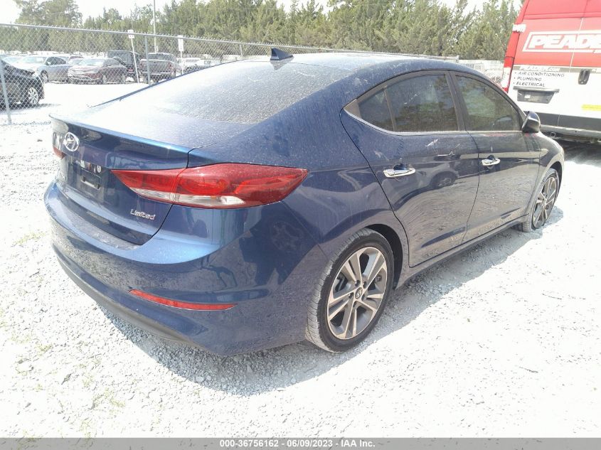 2017 HYUNDAI ELANTRA LIMITED - 5NPD84LF8HH123027