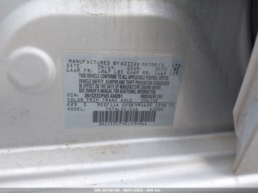 2014 NISSAN VERSA NOTE SV - 3N1CE2CP4EL434261