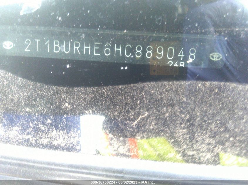 2017 TOYOTA COROLLA L/LE/XLE/SE - 2T1BURHE6HC889048