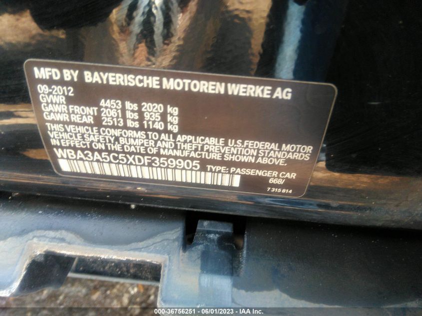 2013 BMW 328I - WBA3A5C5XDF359905