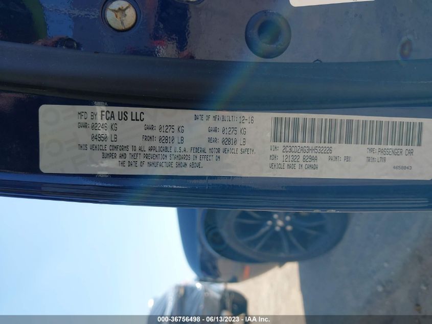 2017 DODGE CHALLENGER SXT - 2C3CDZAG3HH532226
