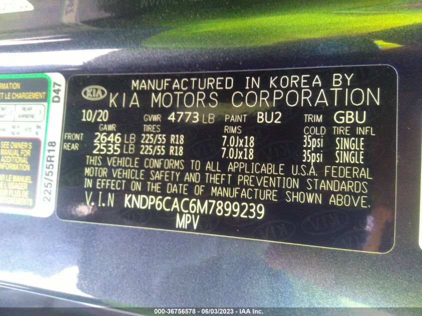 2021 KIA SPORTAGE S - KNDP6CAC6M7899239