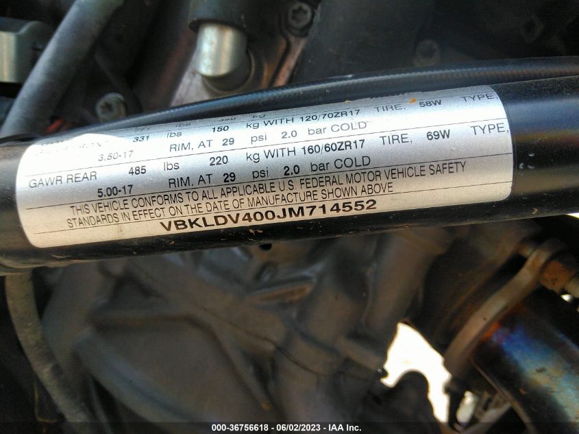 2018 KTM 690 DUKE VBKLDV400JM714552