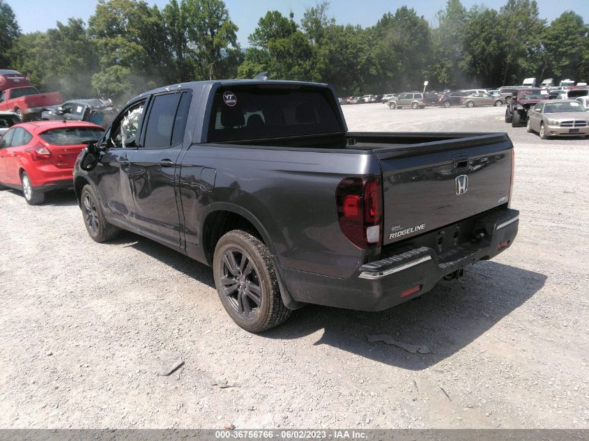 2020 HONDA RIDGELINE SPORT - 5FPYK3F15LB017405