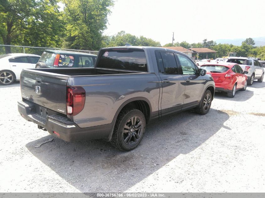 2020 HONDA RIDGELINE SPORT - 5FPYK3F15LB017405
