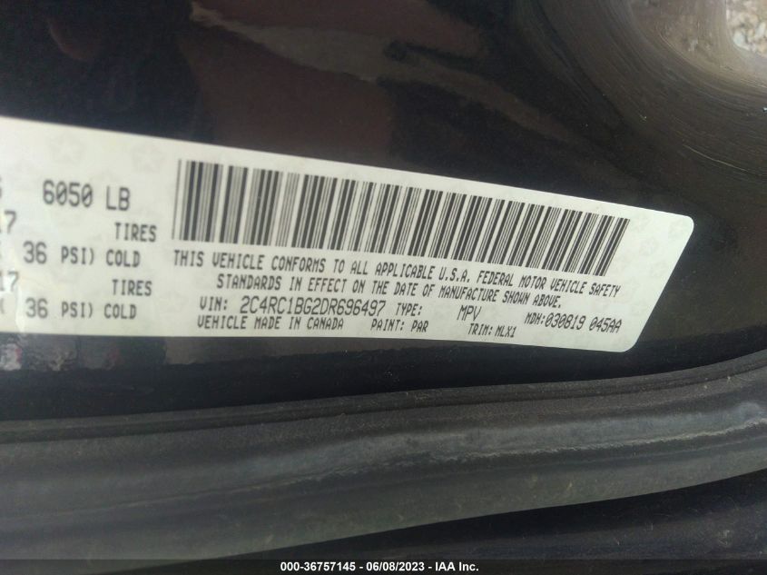 2013 CHRYSLER TOWN & COUNTRY TOURING - 2C4RC1BG2DR696497