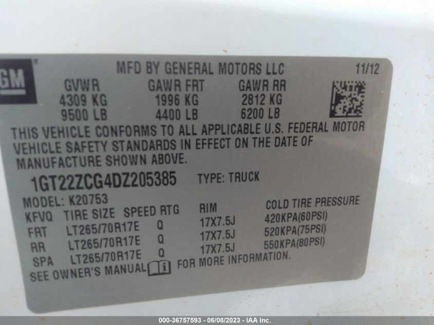 2013 GMC SIERRA 2500HD WORK TRUCK - 1GT22ZCG4DZ205385