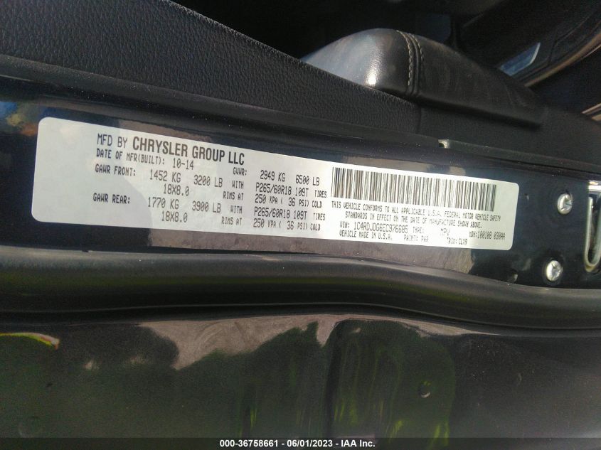 2014 DODGE DURANGO LIMITED - 1C4RDJDG6EC976685