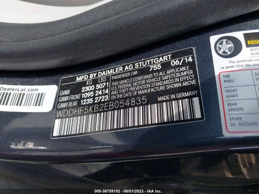 2014 MERCEDES-BENZ E-CLASS E 350 - WDDHF5KB2EB054835