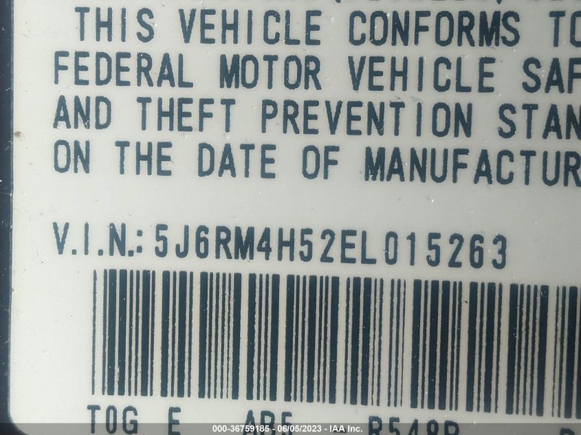 2014 HONDA CR-V EX - 5J6RM4H52EL015263