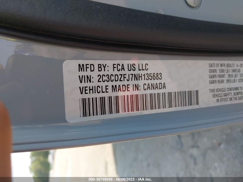 2022 DODGE CHALLENGER R/T SCAT PACK - 2C3CDZFJ7NH135683