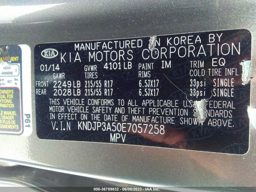 2014 KIA SOUL + - KNDJP3A50E7057258