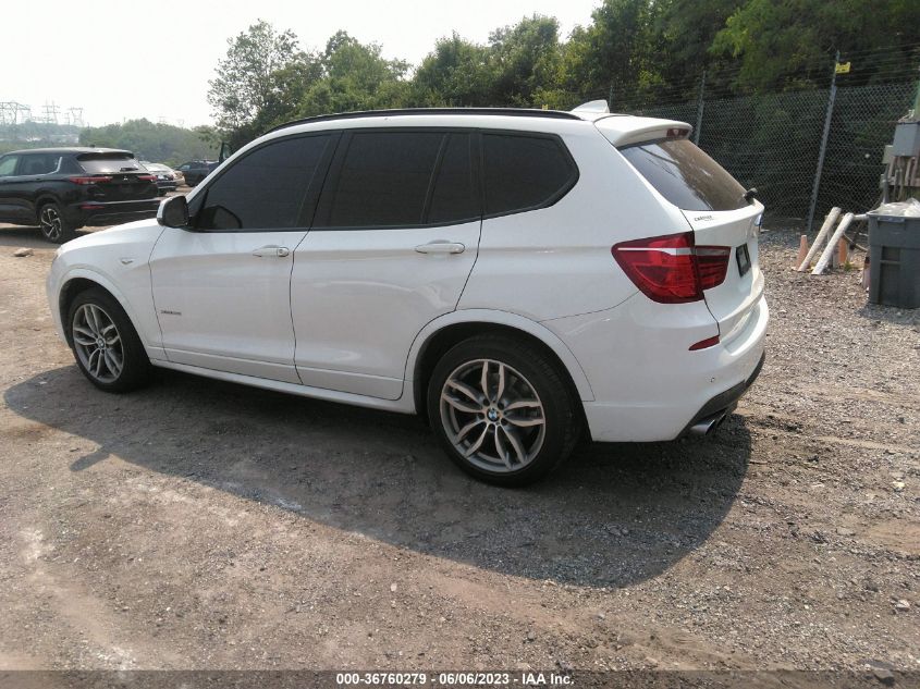 2017 BMW X3 XDRIVE28I - 5UXWX9C39H0W78742