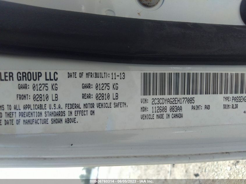 2014 DODGE CHALLENGER SXT PLUS - 2C3CDYAG2EH177085