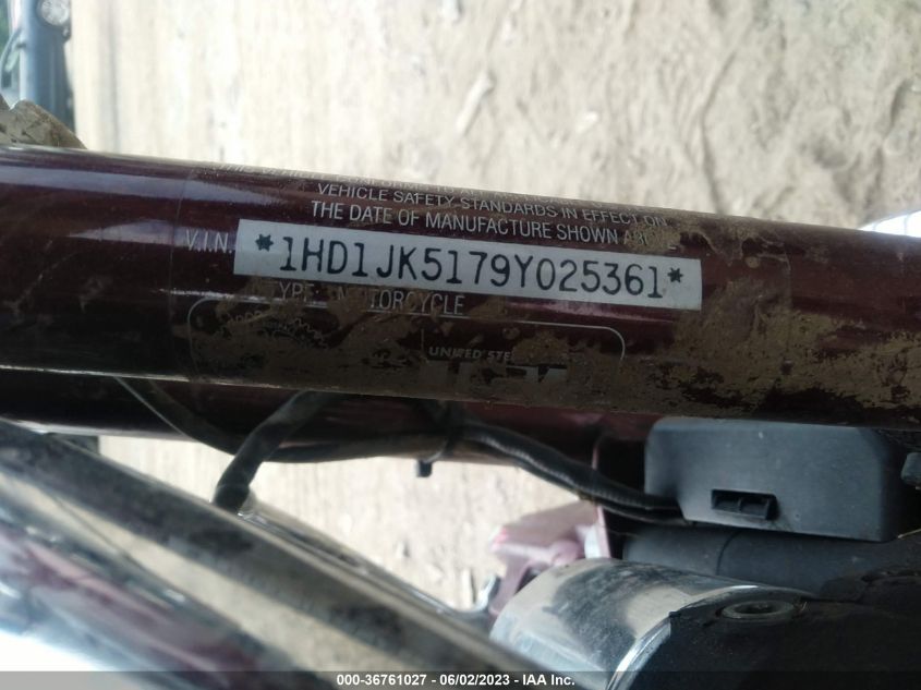 2009 HARLEY-DAVIDSON FXCWC 1HD1JK5179Y025361