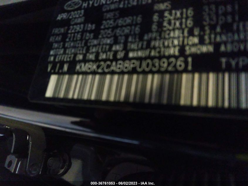 2023 HYUNDAI KONA SE - KM8K2CAB8PU039261