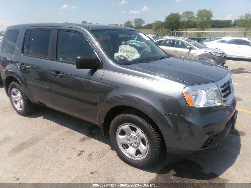 2013 HONDA PILOT LX - 5FNYF4H27DB062503