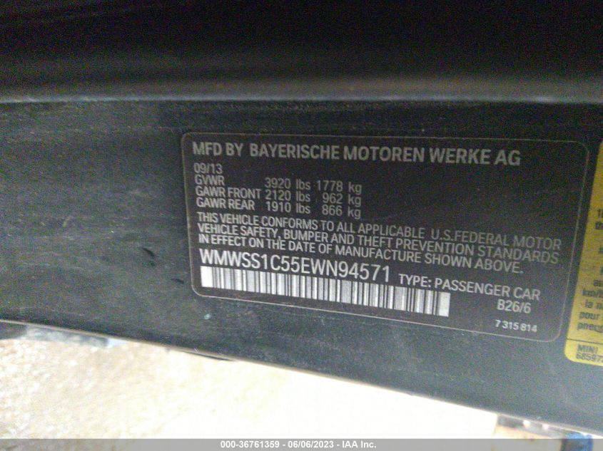 2014 MINI COOPER PACEMAN WMWSS1C55EWN94571