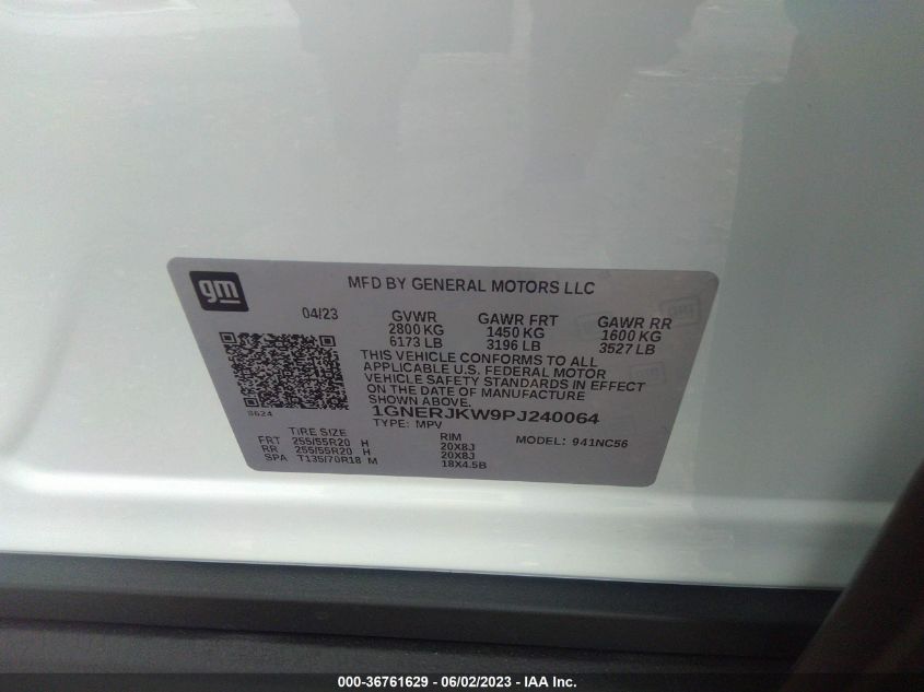 2023 CHEVROLET TRAVERSE RS - 1GNERJKW9PJ240064