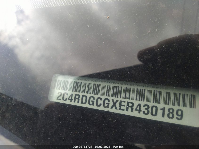 2014 DODGE GRAND CARAVAN SXT - 2C4RDGCGXER430189