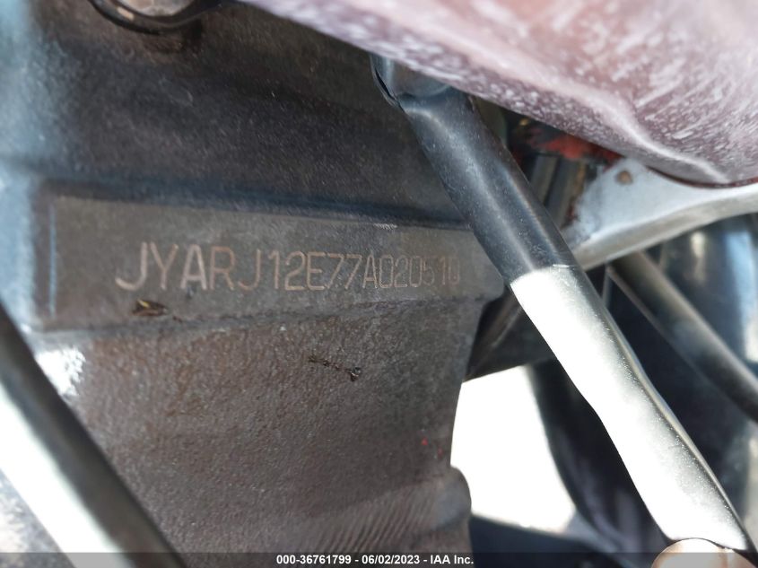 2007 YAMAHA YZFR6 L JYARJ12E77A020510