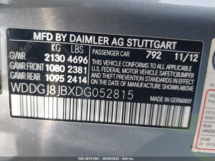 2013 MERCEDES-BENZ C-CLASS C 350 - WDDGJ8JBXDG052815