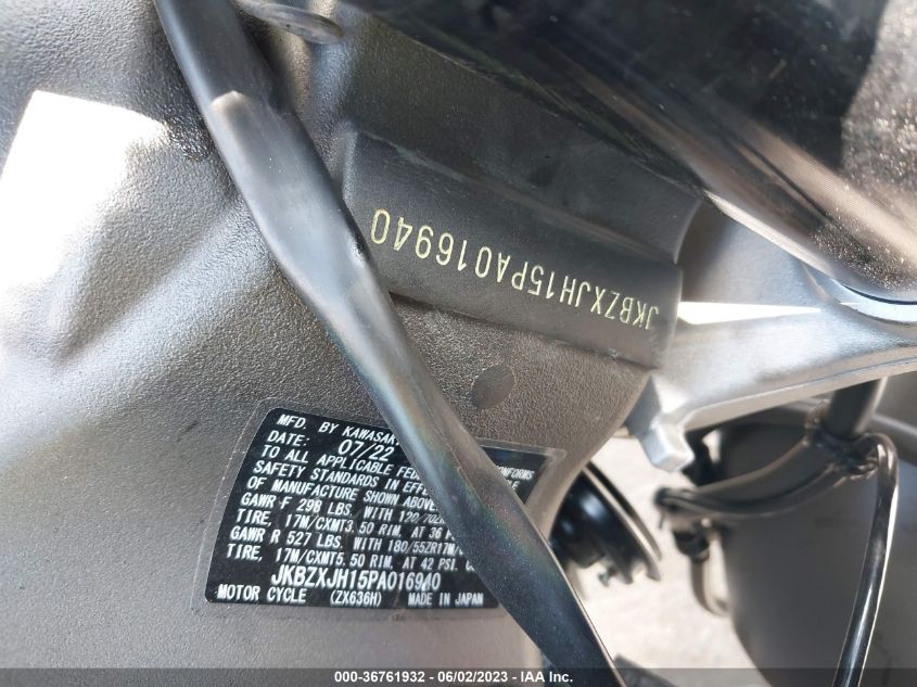 2023 KAWASAKI ZX636 K JKBZXJH15PA016940