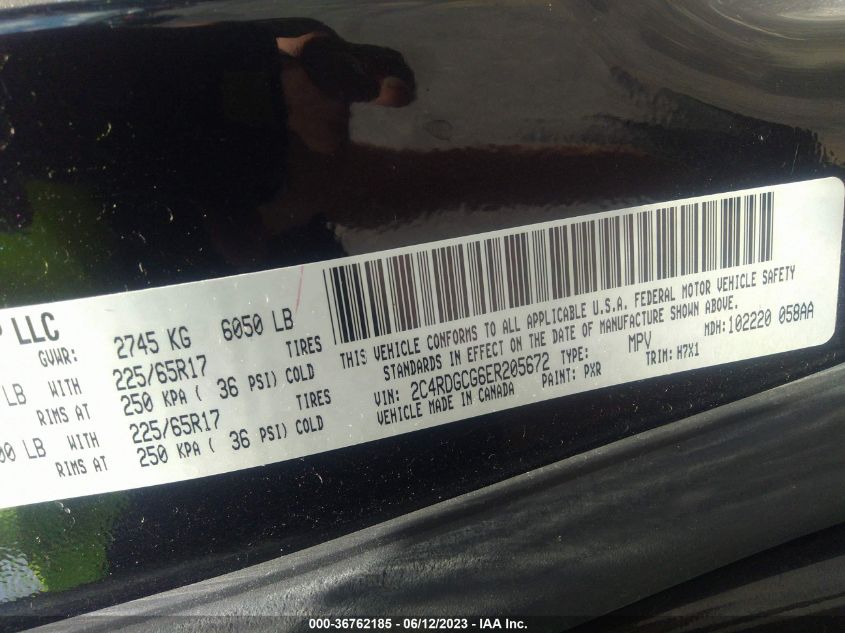 2014 DODGE GRAND CARAVAN SXT - 2C4RDGCG6ER205672