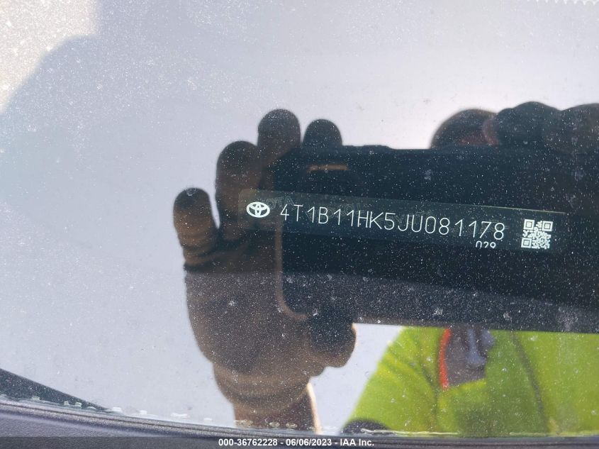 2018 TOYOTA CAMRY L/LE/XLE/SE/XSE - 4T1B11HK5JU081178