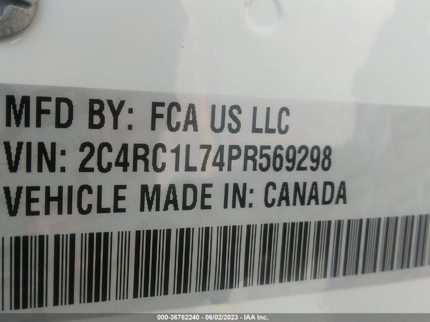 2023 CHRYSLER PACIFICA HYBRID TOURING L - 2C4RC1L74PR569298