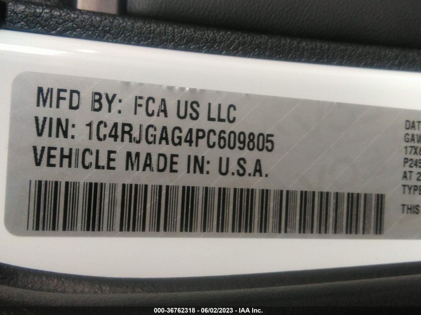 2023 JEEP GRAND CHEROKEE LAREDO - 1C4RJGAG4PC609805