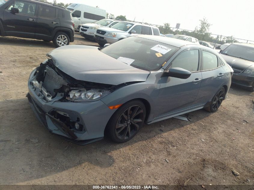 2019 HONDA CIVIC HATCHBACK SPORT - SHHFK7H40KU215093