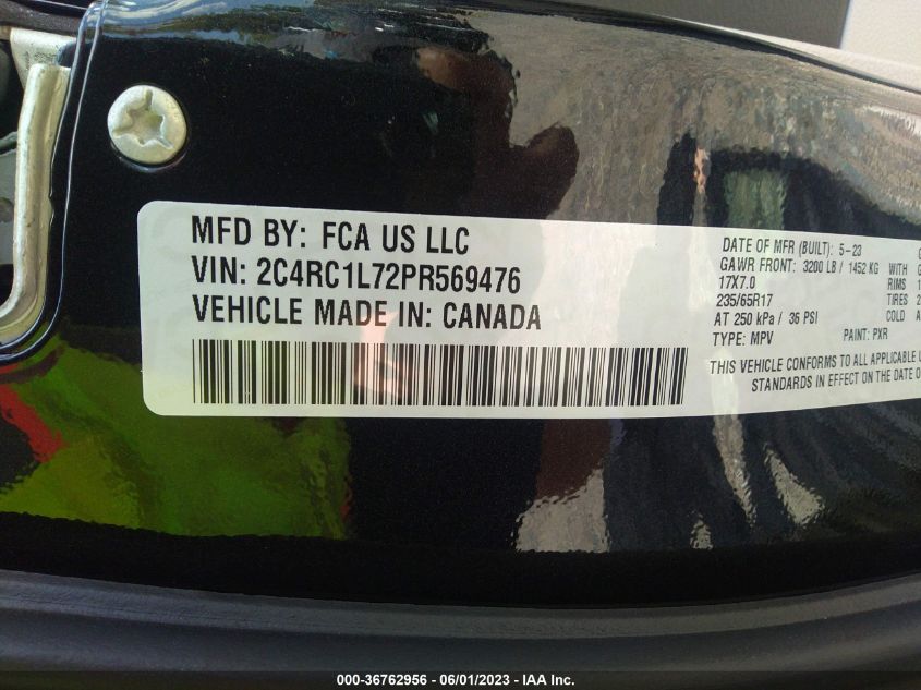 2023 CHRYSLER PACIFICA HYBRID TOURING L - 2C4RC1L72PR569476