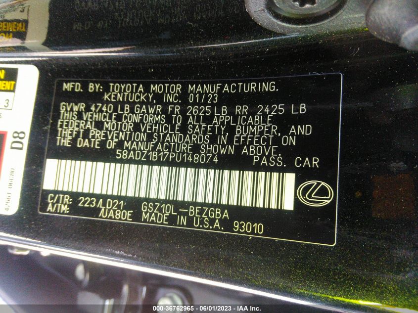 58ADZ1B17PU148074 Lexus ES ES 350 9