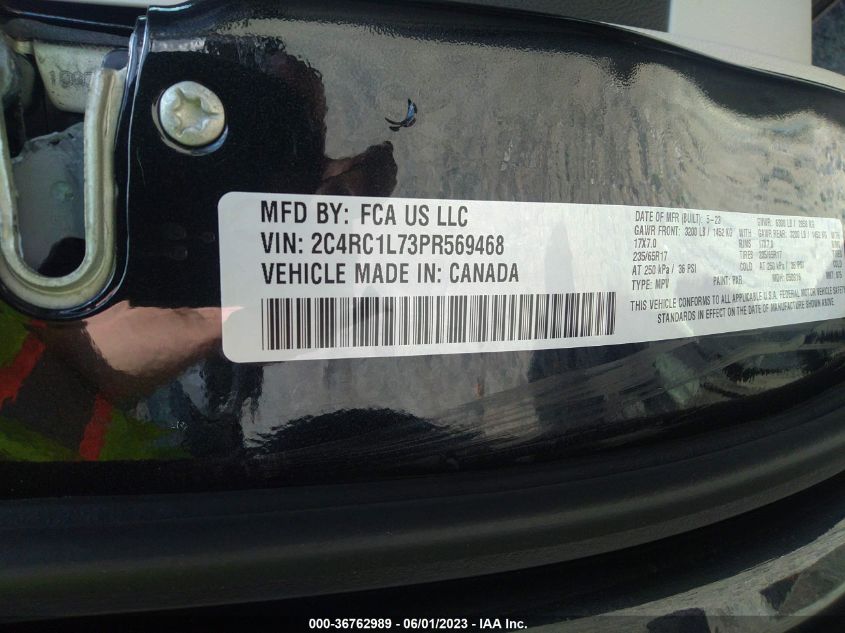 2023 CHRYSLER PACIFICA HYBRID TOURING L - 2C4RC1L73PR569468