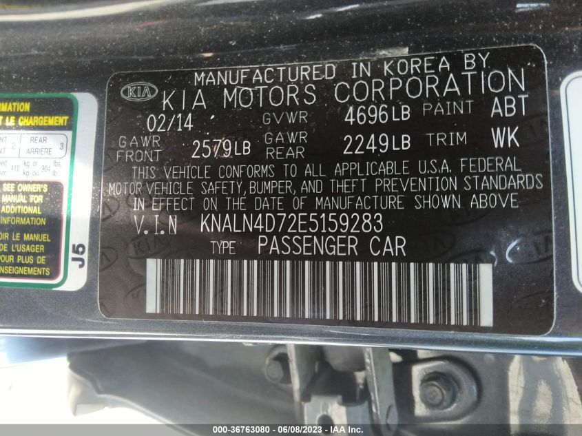 2014 KIA CADENZA PREMIUM - KNALN4D72E5159283