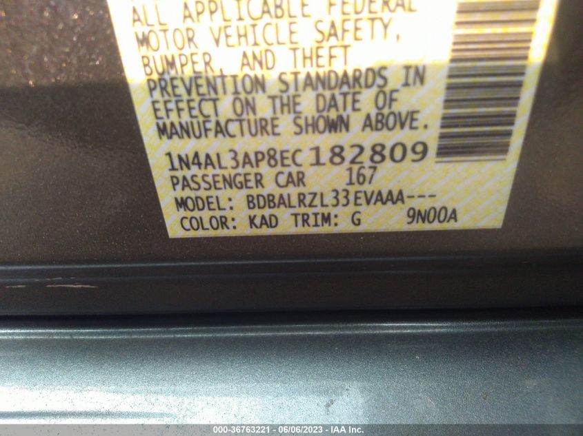 2014 NISSAN ALTIMA 2.5 S - 1N4AL3AP8EC182809