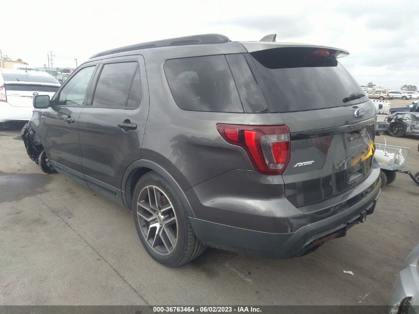 VIN 1FM5K8GT6HGD64243 2017 FORD EXPLORER SPORT