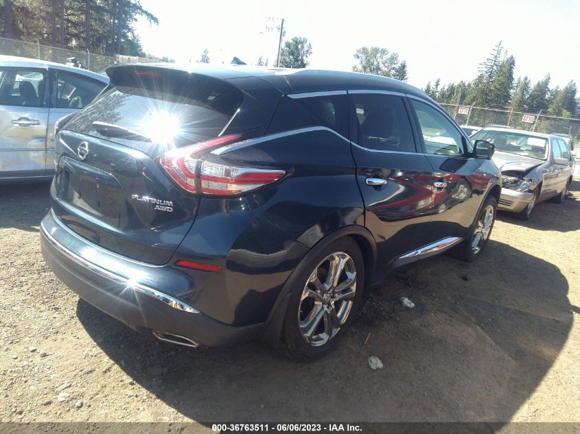 2016 NISSAN MURANO PLATINUM - 5N1AZ2MH9GN117316