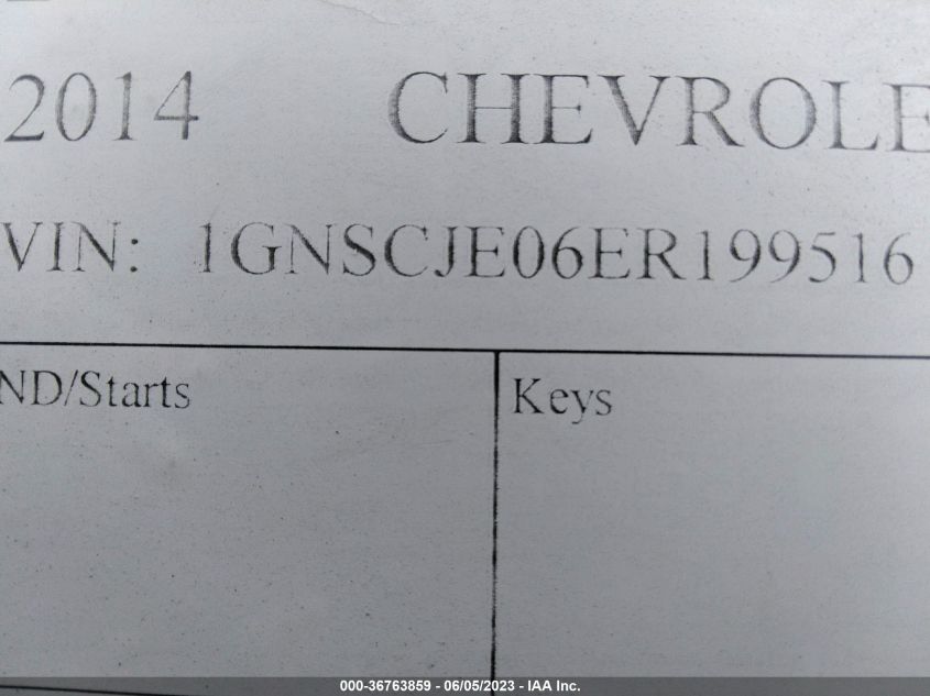 2014 CHEVROLET SUBURBAN C1500 LT - 1GNSCJE06ER199516