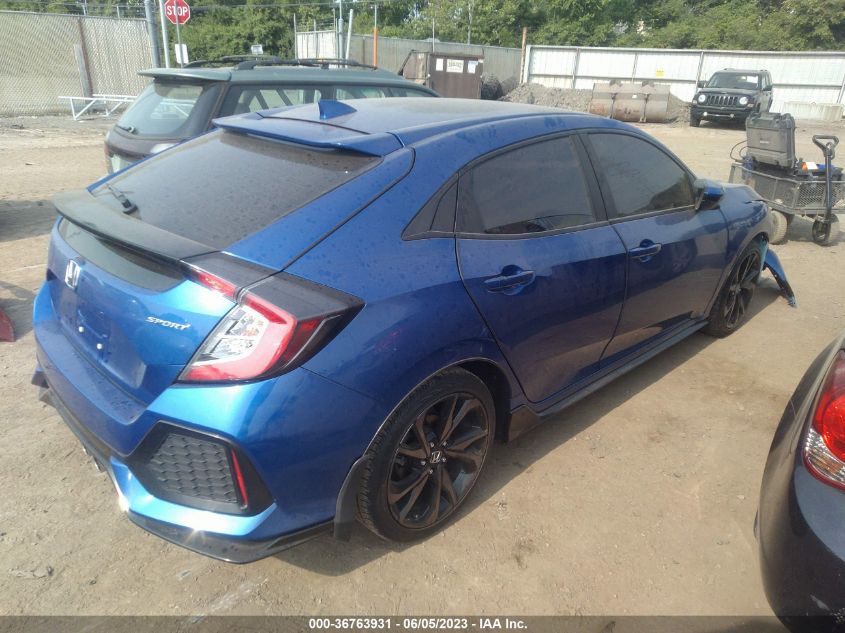 2018 HONDA CIVIC HATCHBACK SPORT - SHHFK7H41JU419545