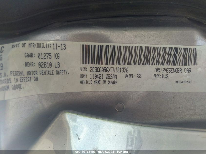 2014 CHRYSLER 300 300S - 2C3CCABGXEH181376